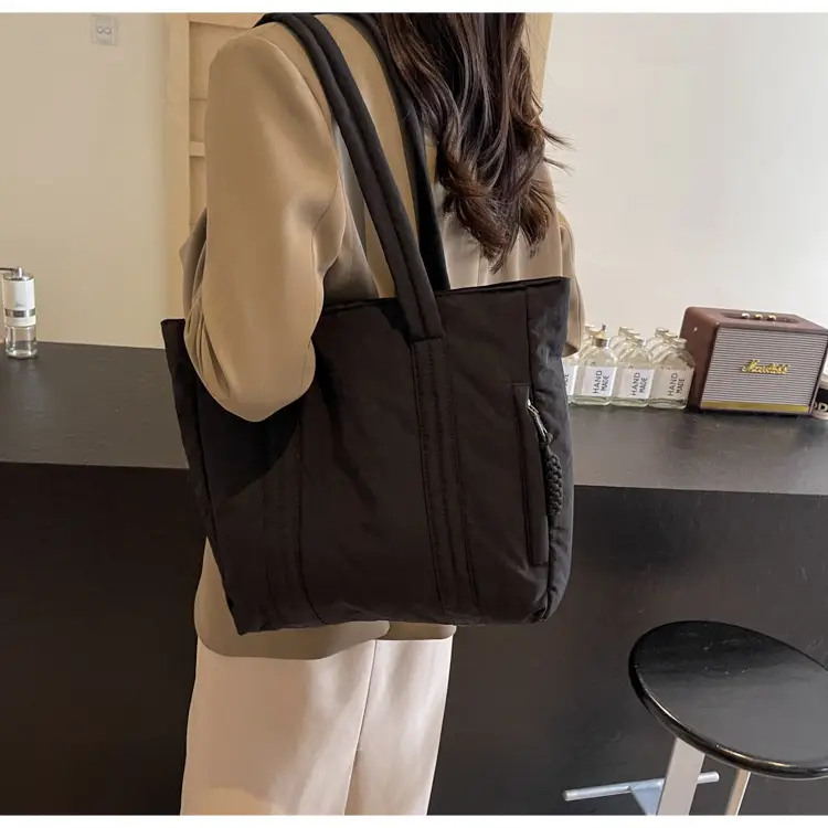 Women's Large Capacity Beige Shoulder Bag 2024 — feature 16