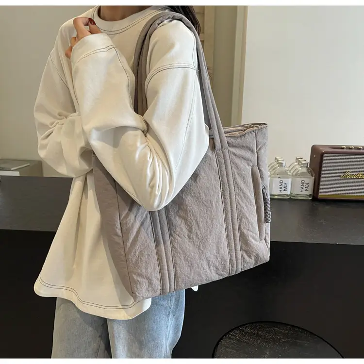 Women's Large Capacity Beige Shoulder Bag 2024 — feature 20