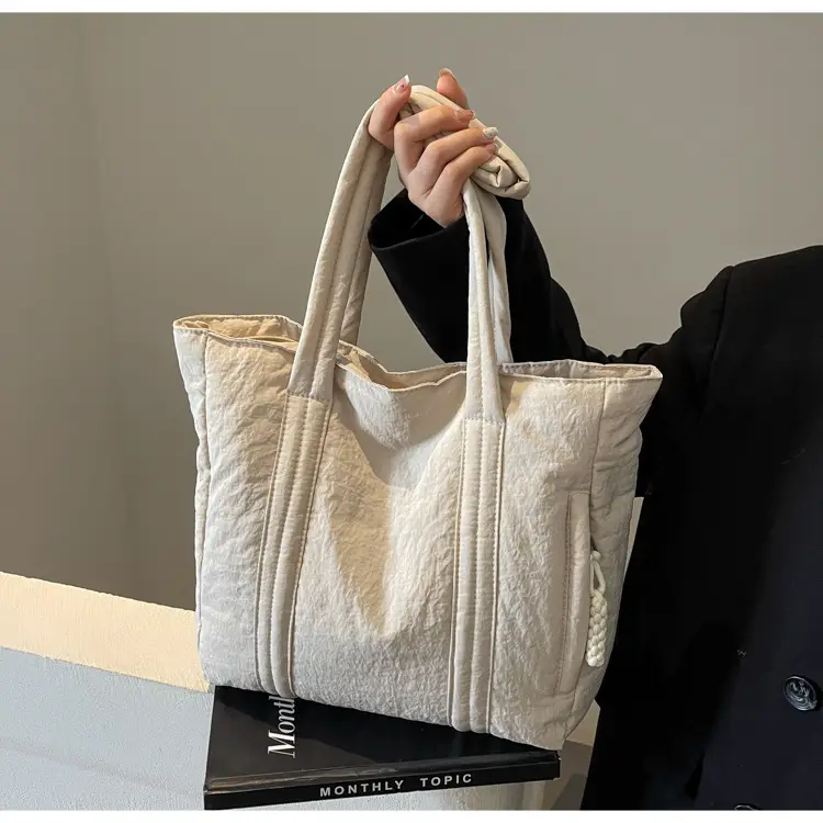 Women's Large Capacity Beige Shoulder Bag 2024 — feature 30