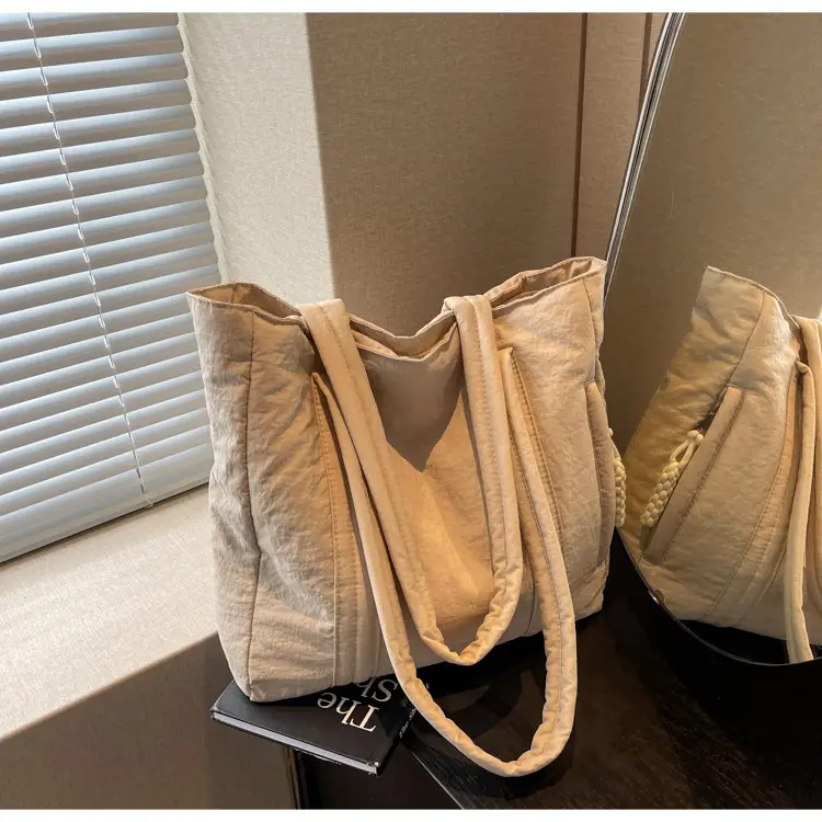 Women's Large Capacity Beige Shoulder Bag 2024 — feature 32