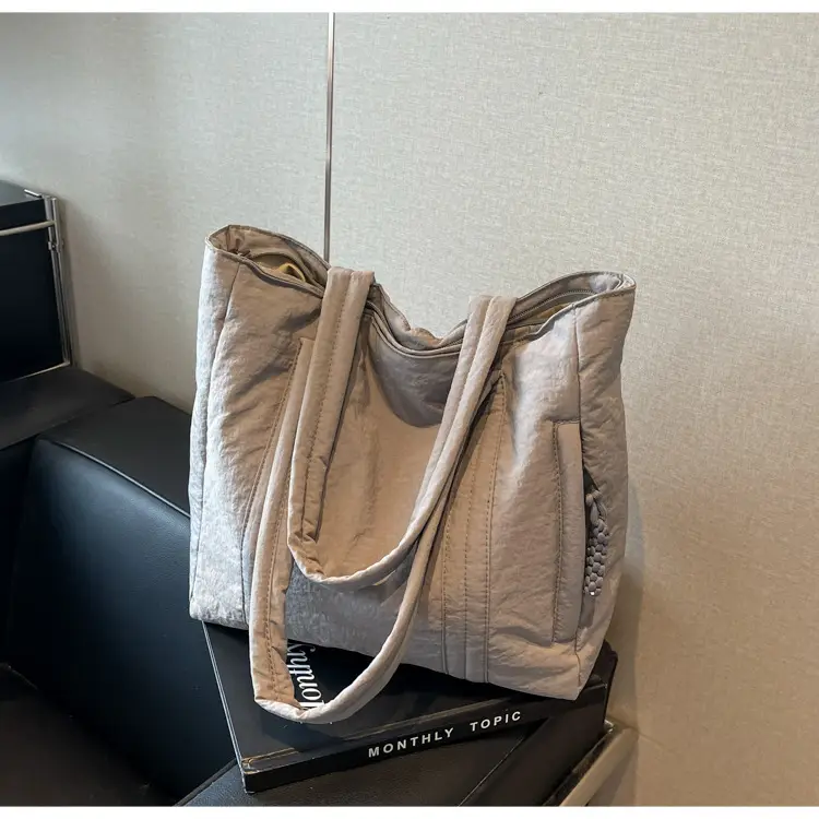 Women's Large Capacity Beige Shoulder Bag 2024 — feature 33