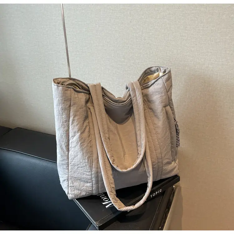 Women's Large Capacity Beige Shoulder Bag 2024 — feature 34