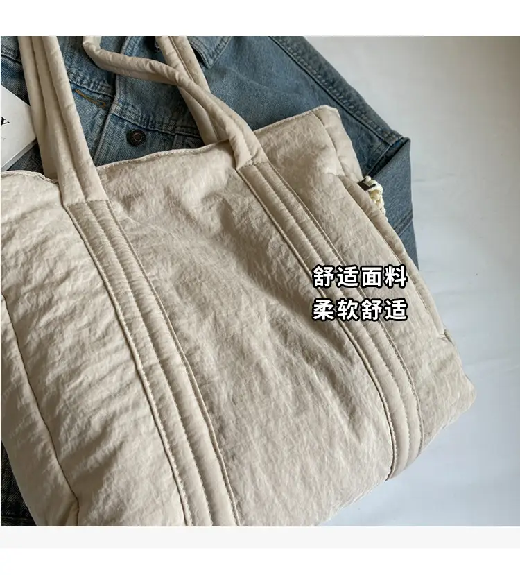 Women's Large Capacity Beige Shoulder Bag 2024 — feature 4