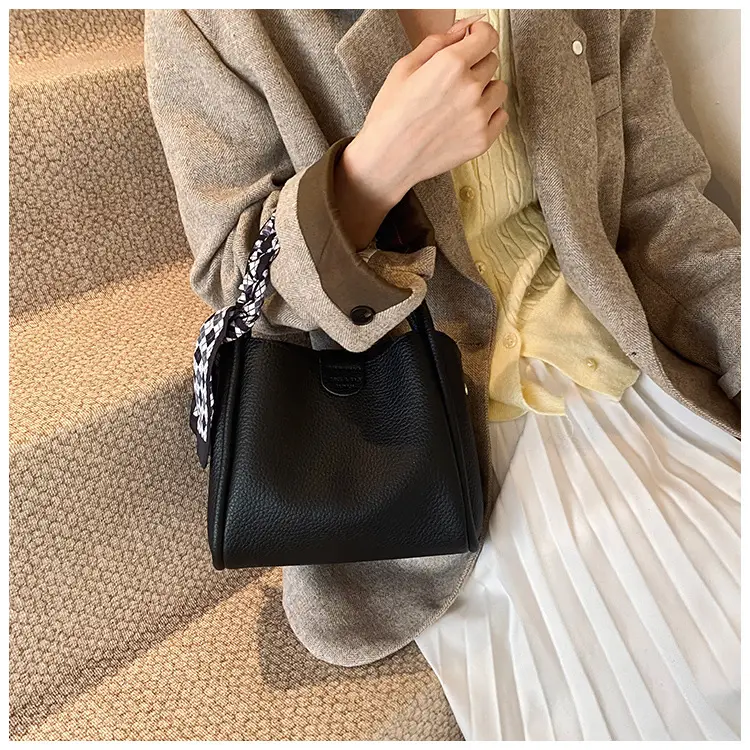 Brown Leather Shoulder Bag with Tassel for Women — feature 32