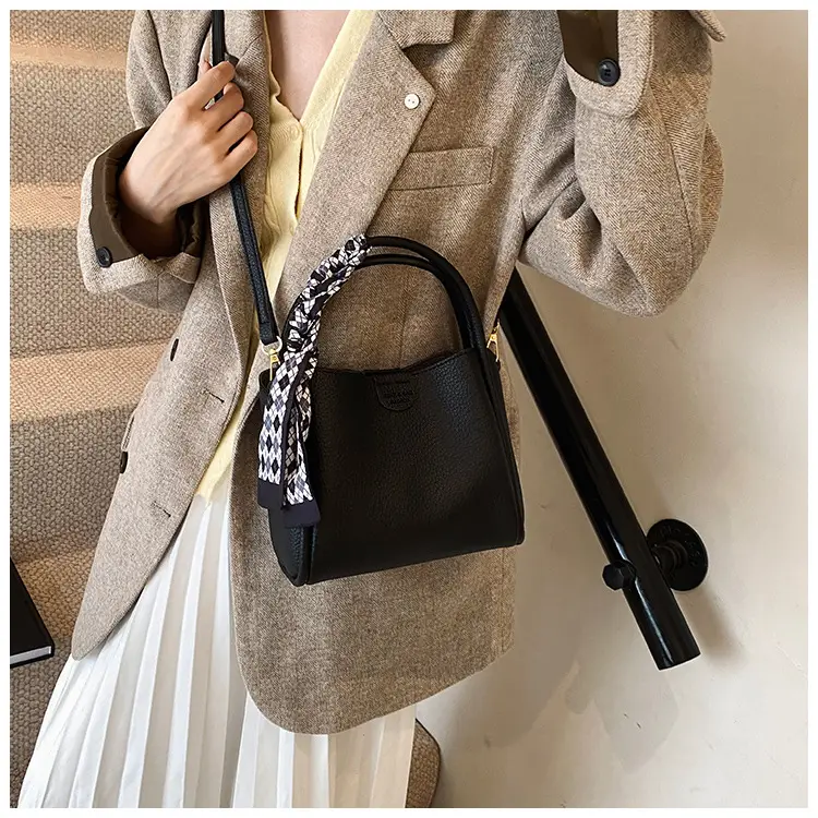 Brown Leather Shoulder Bag with Tassel for Women — feature 33