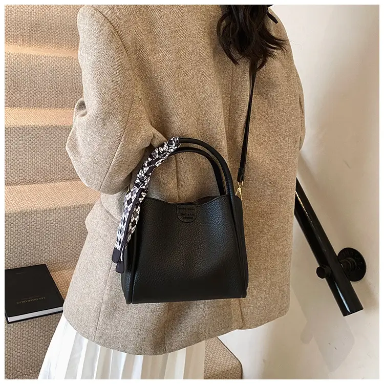 Brown Leather Shoulder Bag with Tassel for Women — feature 34