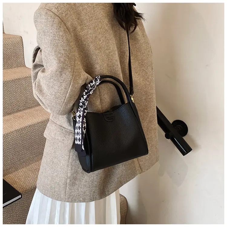 Brown Leather Shoulder Bag with Tassel for Women — feature 36
