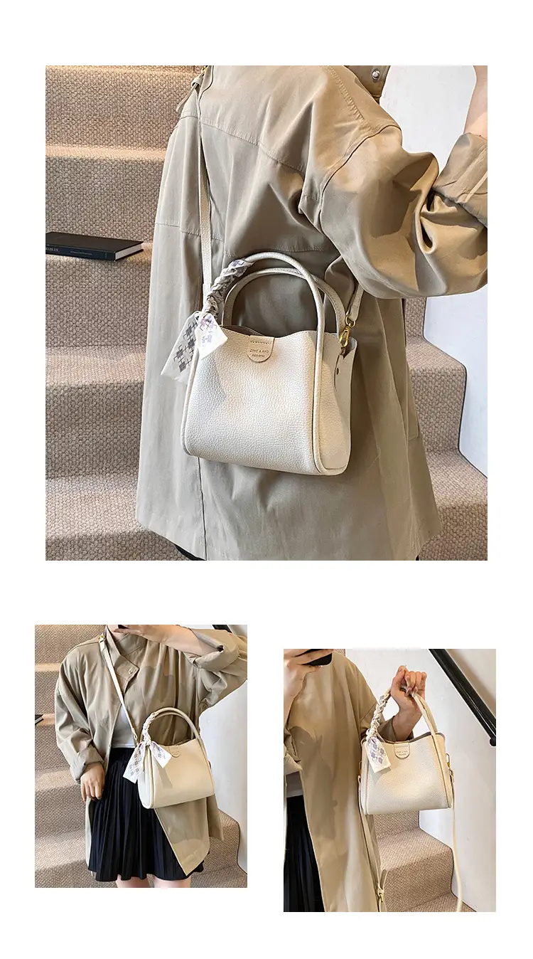 Brown Leather Shoulder Bag with Tassel for Women — feature 9