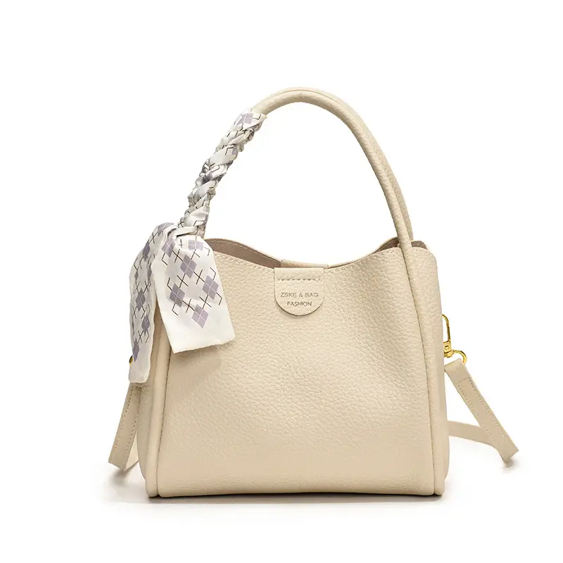 Brown Leather Shoulder Bag with Tassel for Women - Image 2