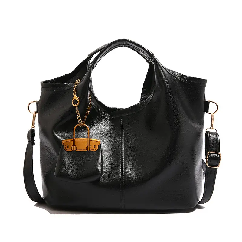 Women's Retro Leather Bucket Bag Brown 2024