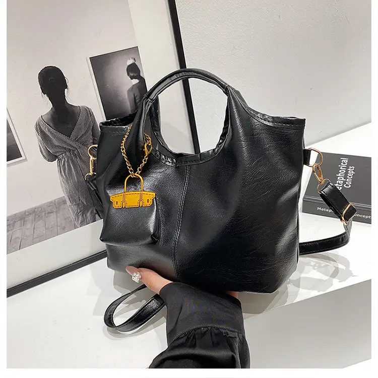 Women's Retro Leather Bucket Bag Brown 2024 — feature 19