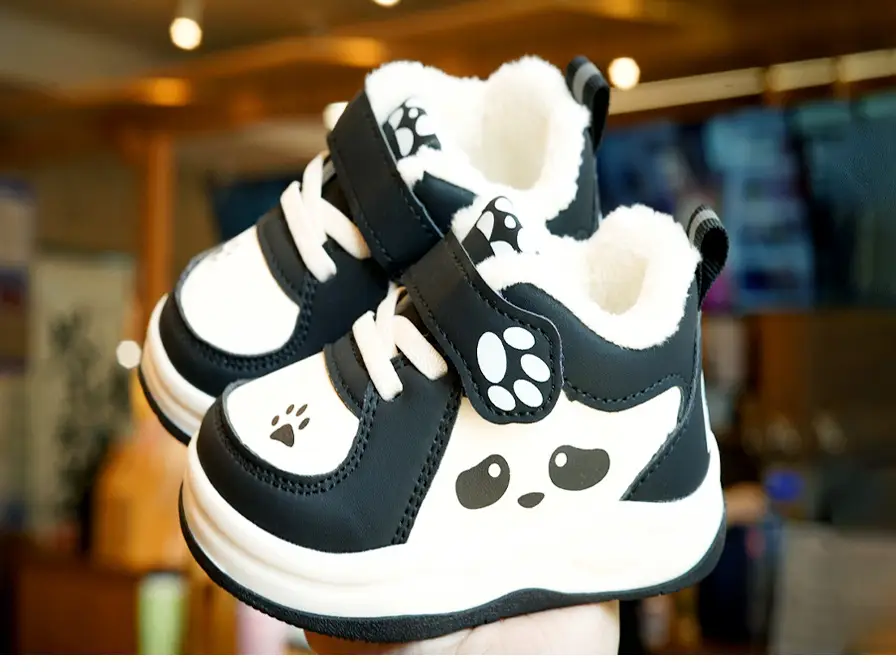 Toddler Winter Fleece Shoes Pink Cartoon 1-2Y — feature 9