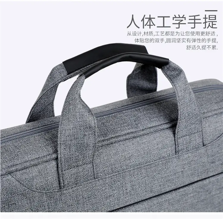Grey Crossbody Laptop Bag for Men Women — feature 10