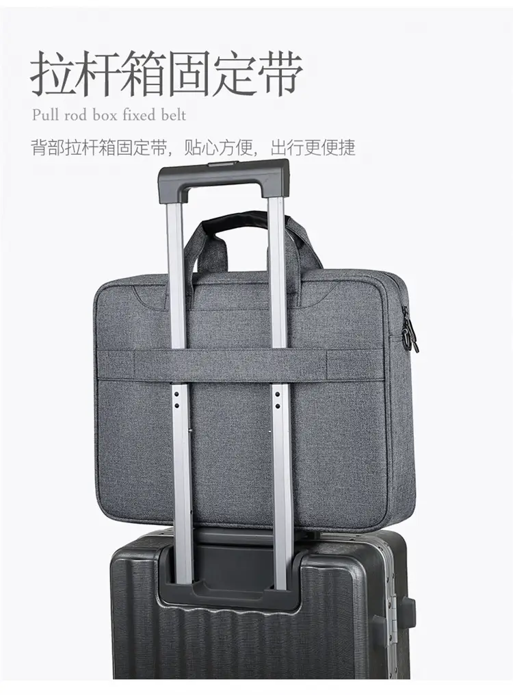 Grey Crossbody Laptop Bag for Men Women — feature 12