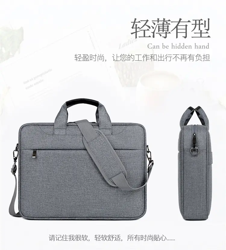 Grey Crossbody Laptop Bag for Men Women — feature 13
