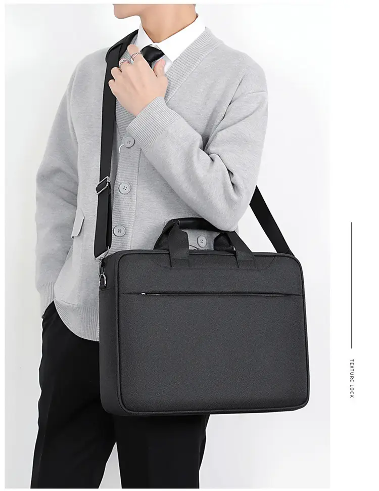Grey Crossbody Laptop Bag for Men Women — feature 17