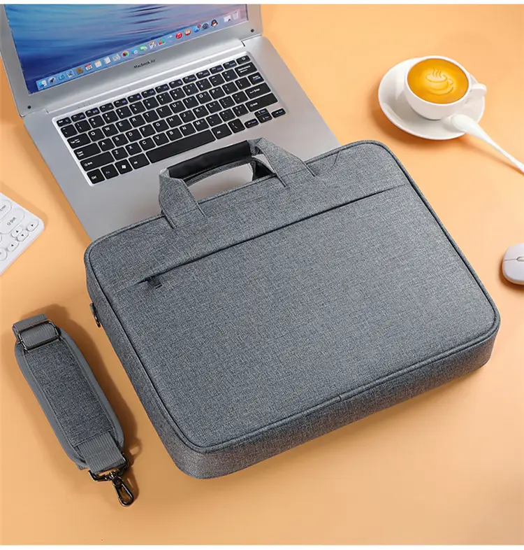 Grey Crossbody Laptop Bag for Men Women — feature 21