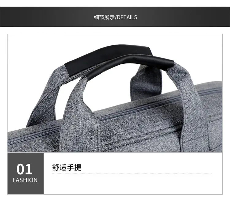 Grey Crossbody Laptop Bag for Men Women — feature 32