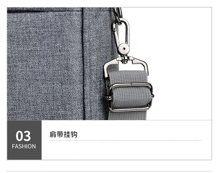 Grey Crossbody Laptop Bag for Men Women — feature 34