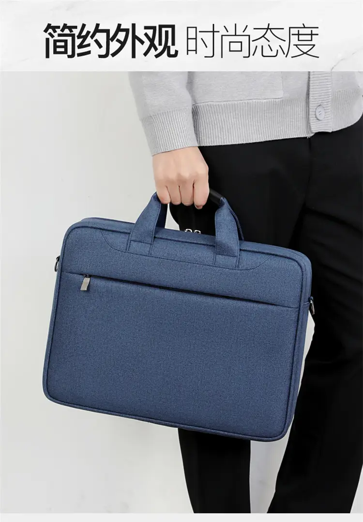 Grey Crossbody Laptop Bag for Men Women — feature 5