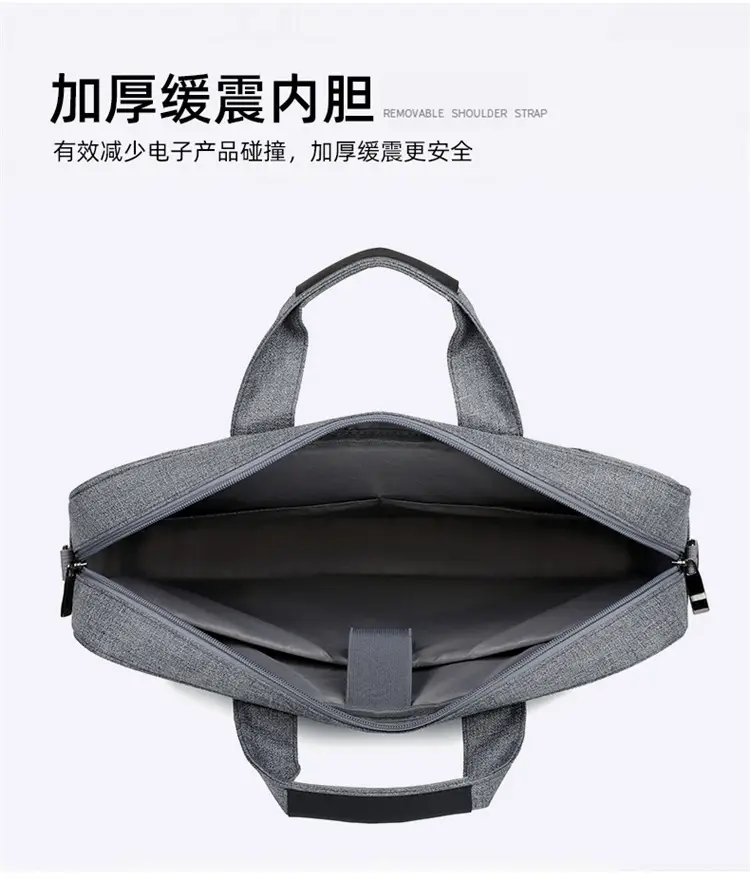 Grey Crossbody Laptop Bag for Men Women — feature 8