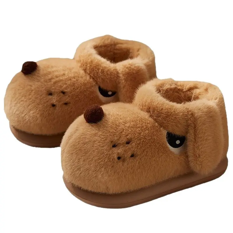Qidan Shoe Factory Cute Dog Bag with Cotton Slippers Women's Winter Indoor Home fleece-lined Warm Non-slip Couple's Cotton Shoes - Image 7