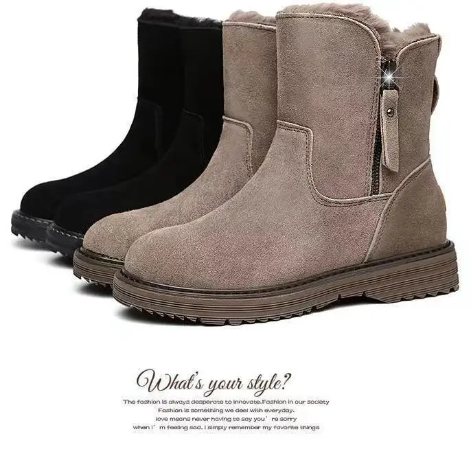 Women Fleece Lined Snow Boots Black 2024 — feature 1