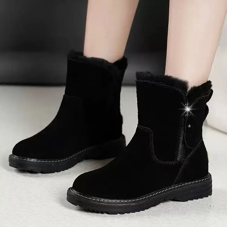 Women Fleece Lined Snow Boots Black 2024 — feature 6