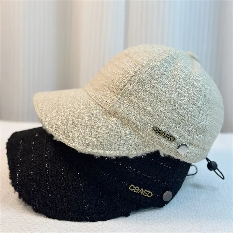 Women Windproof Fisherman Hat Beige Fleece - Image 5