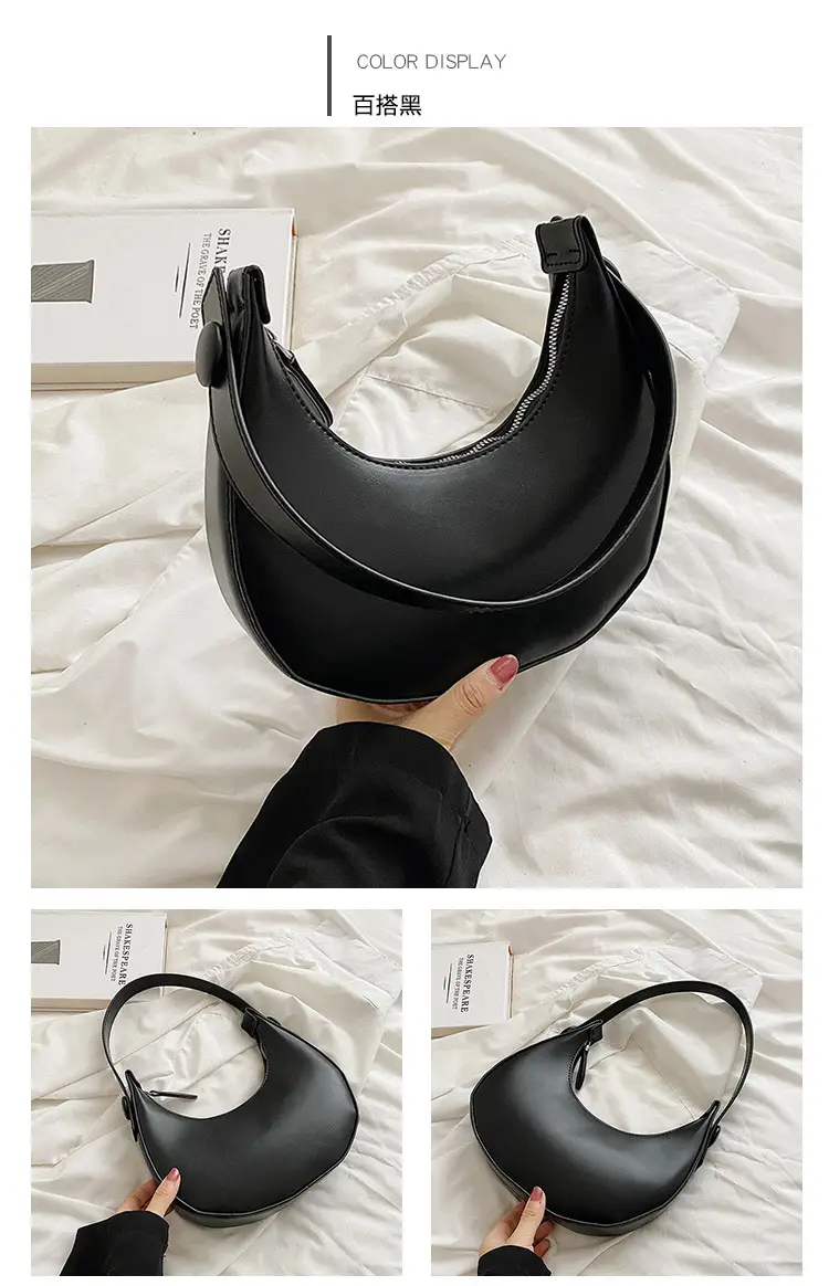 2024 New Autumn Crescent Mini Handbag Black — feature 12