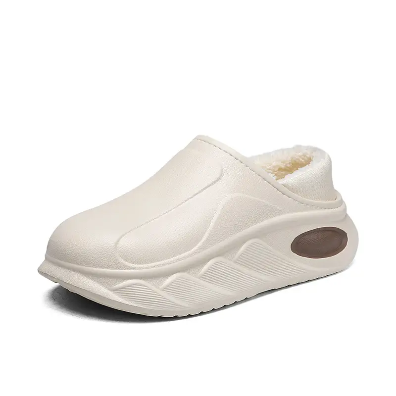 Cotton Slippers Men's Autumn and Winter fleece-lined Warm Non-slip Cotton Slippers Fur Integrated Cold-proof Indoor Dung-feeling Maomao Cotton Shoes