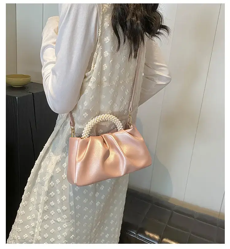 Women's Pink Pearl Pearl Handbag Shoulder Crossbody — feature 1