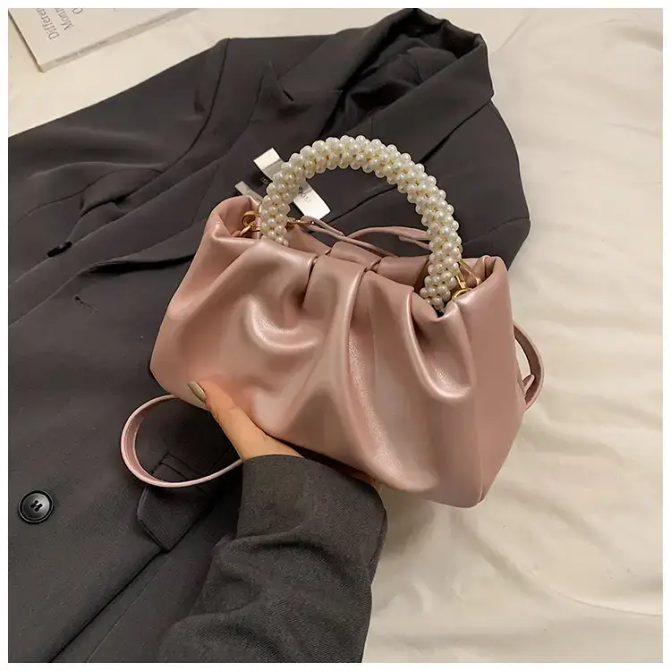 Women's Pink Pearl Pearl Handbag Shoulder Crossbody — feature 22