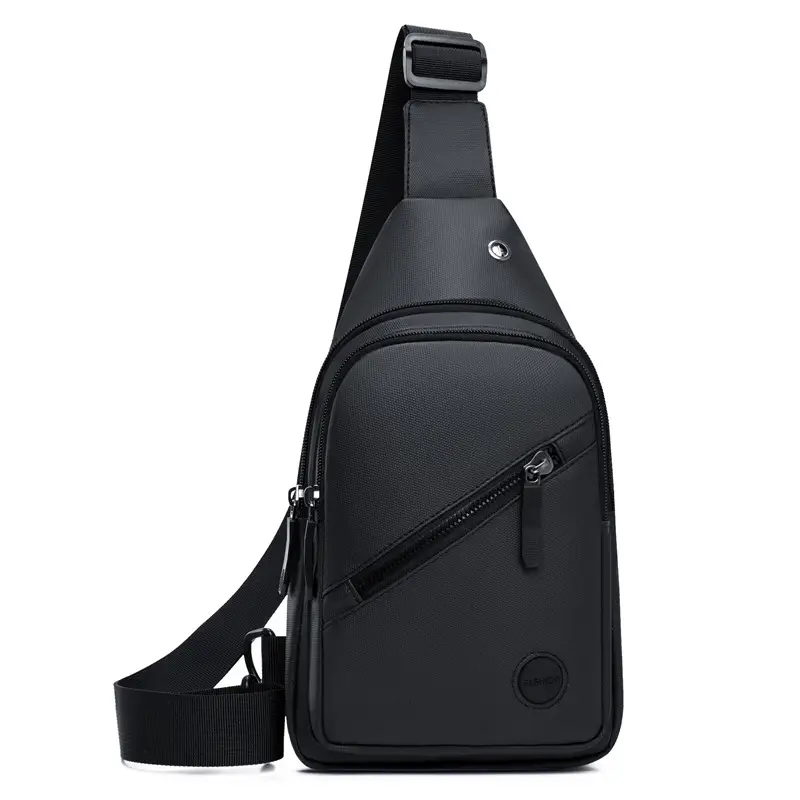 Men's Waterproof Nylon Chest Bag Large Capacity Multi-layer Crossbody - Image 11