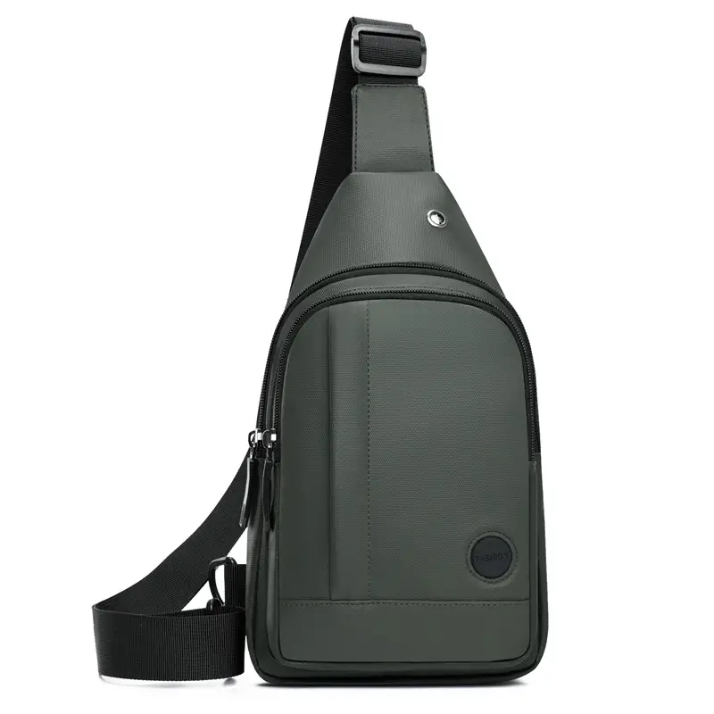 Men's Waterproof Nylon Chest Bag Large Capacity Multi-layer Crossbody - Image 16