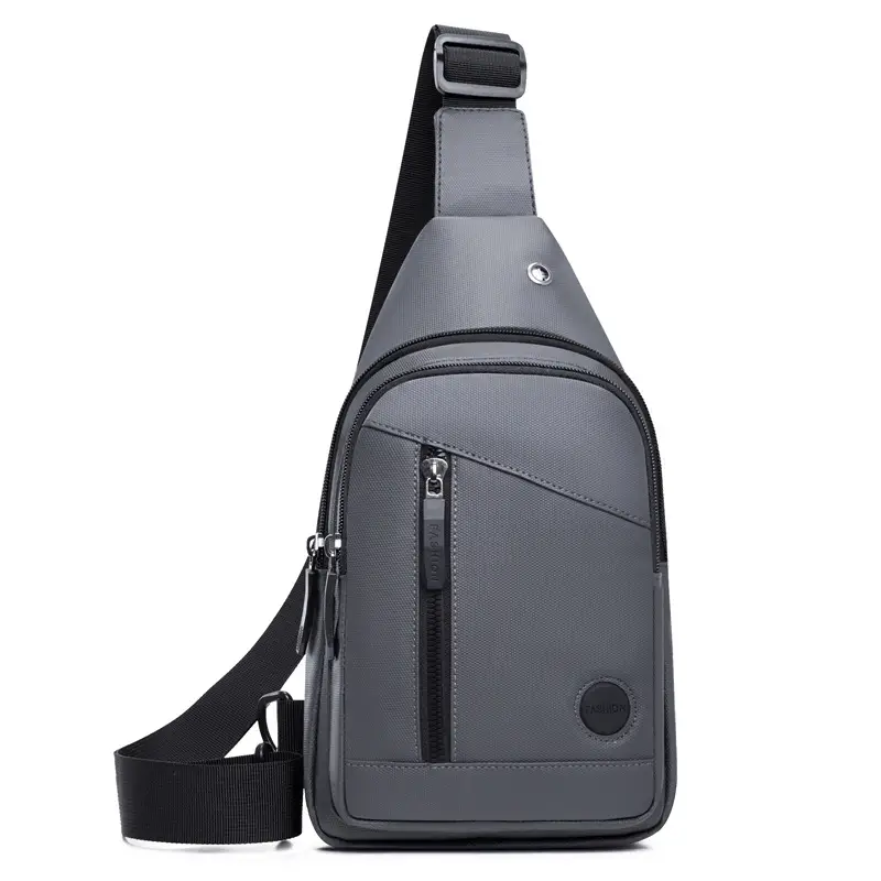 Men's Waterproof Nylon Chest Bag Large Capacity Multi-layer Crossbody - Image 5