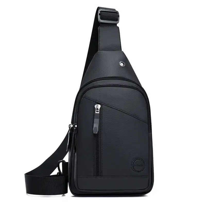 Men's Waterproof Nylon Chest Bag Large Capacity Multi-layer Crossbody - Image 7