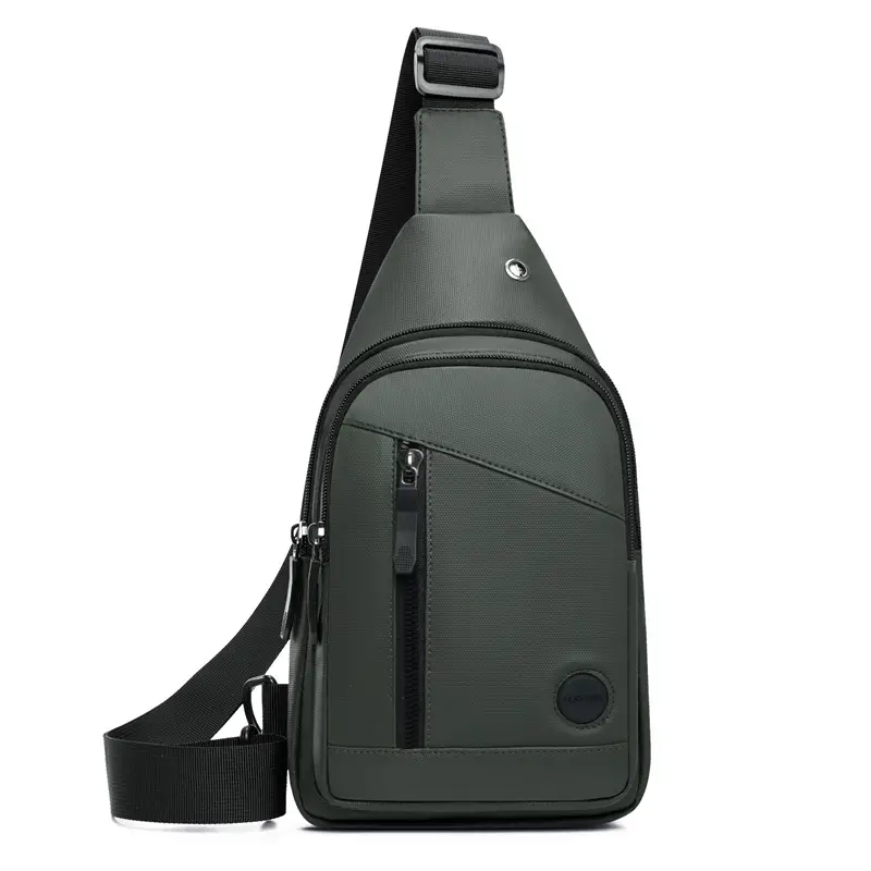 Men's Waterproof Nylon Chest Bag Large Capacity Multi-layer Crossbody - Image 8