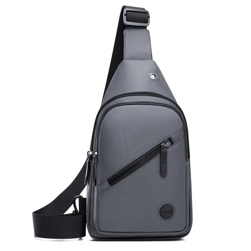 Men's Waterproof Nylon Chest Bag Large Capacity Multi-layer Crossbody - Image 9