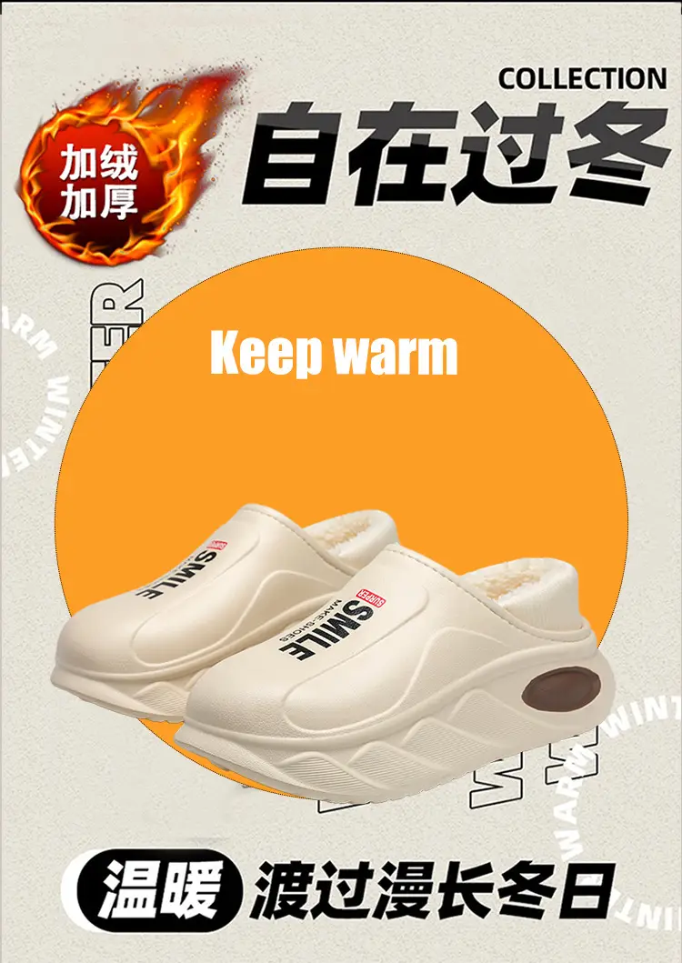 Northeast Cotton Slippers Men Green Fleece Lined Winter — feature 2