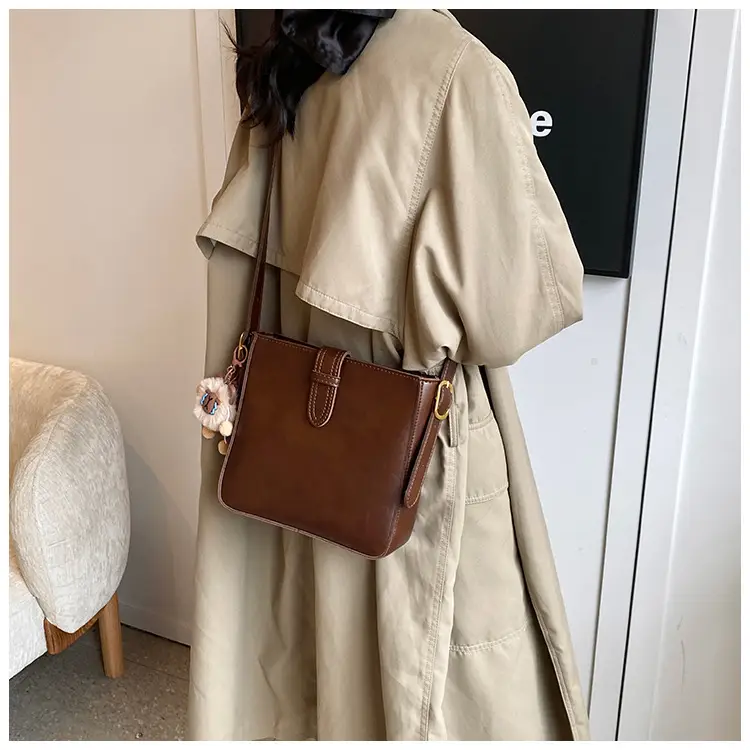 Women's Crossbody Bag Brown Textured 2026 New Fashion — feature 19