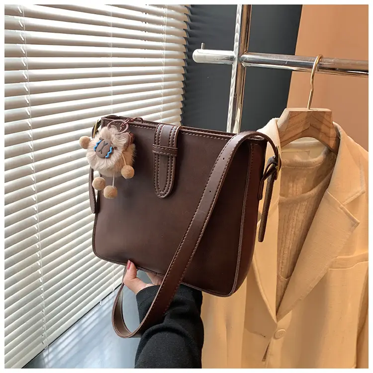 Women's Crossbody Bag Brown Textured 2026 New Fashion — feature 32