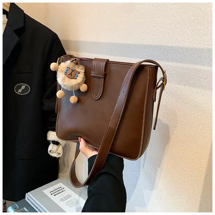 Women's Crossbody Bag Brown Textured 2026 New Fashion — feature 34