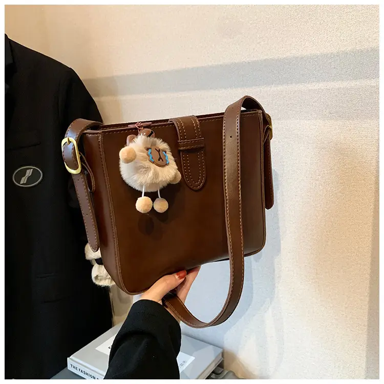 Women's Crossbody Bag Brown Textured 2026 New Fashion — feature 35