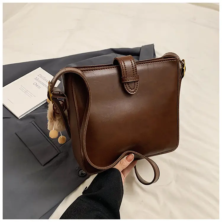 Women's Crossbody Bag Brown Textured 2026 New Fashion — feature 36