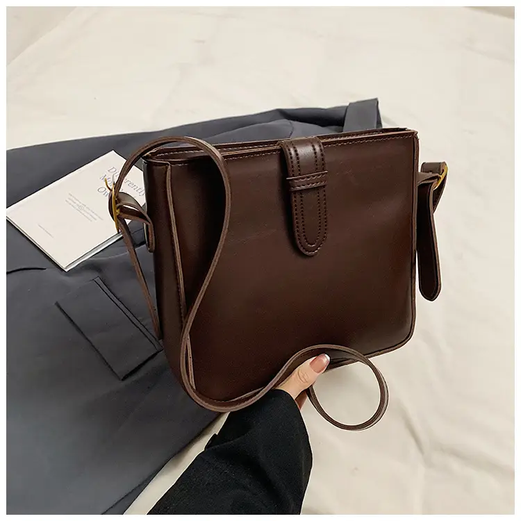 Women's Crossbody Bag Brown Textured 2026 New Fashion — feature 41
