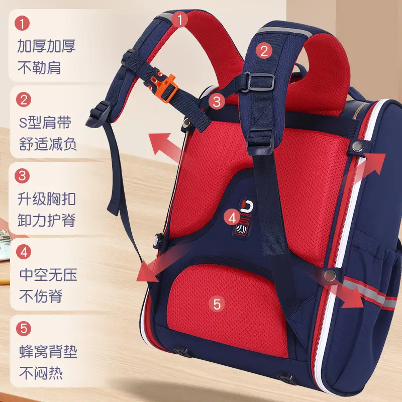 New schoolbag primary school students one, two, three to six grades shoulder bag large capacity burden reduction kara sheep with children's backpack