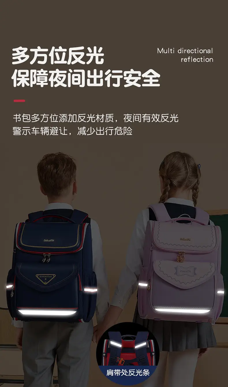 New schoolbag primary school students one, two, three to six grades shoulder bag large capacity burden reduction kara sheep with children's backpack — feature 14