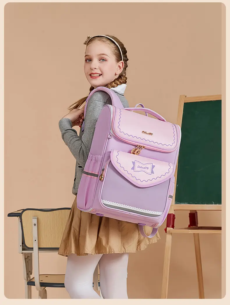 New schoolbag primary school students one, two, three to six grades shoulder bag large capacity burden reduction kara sheep with children's backpack — feature 18