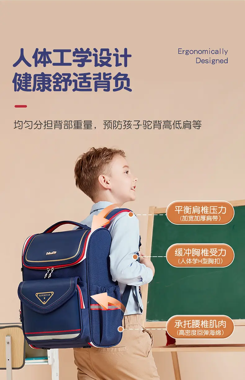 New schoolbag primary school students one, two, three to six grades shoulder bag large capacity burden reduction kara sheep with children's backpack — feature 8